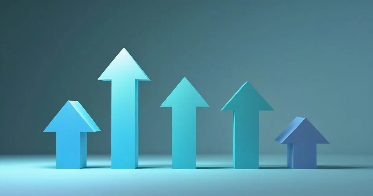business growth strategy with abstract upward arrows