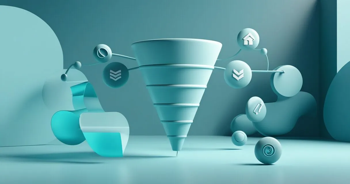 digital marketing funnel and customer journey visualization