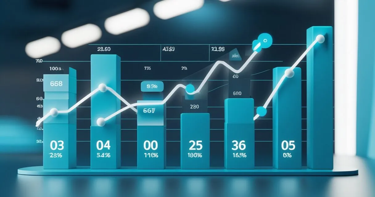 ROI and performance metrics on a sleek dashboard